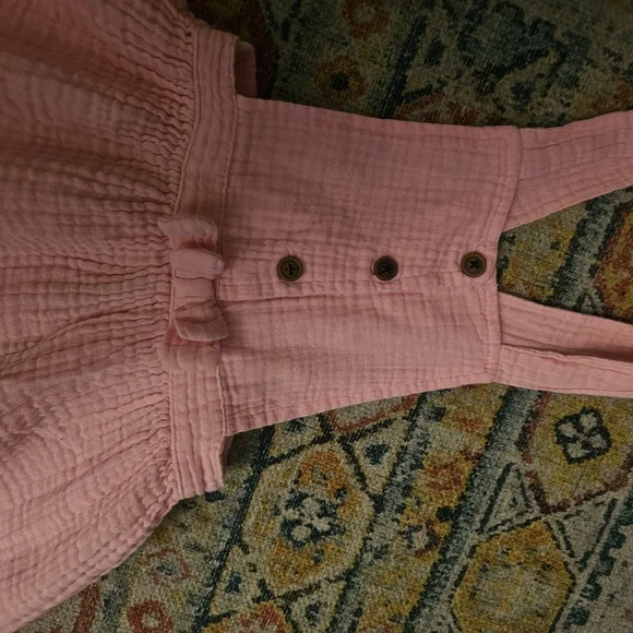 Adorable Pink Kids Overall Dress - Picture 4 of 9